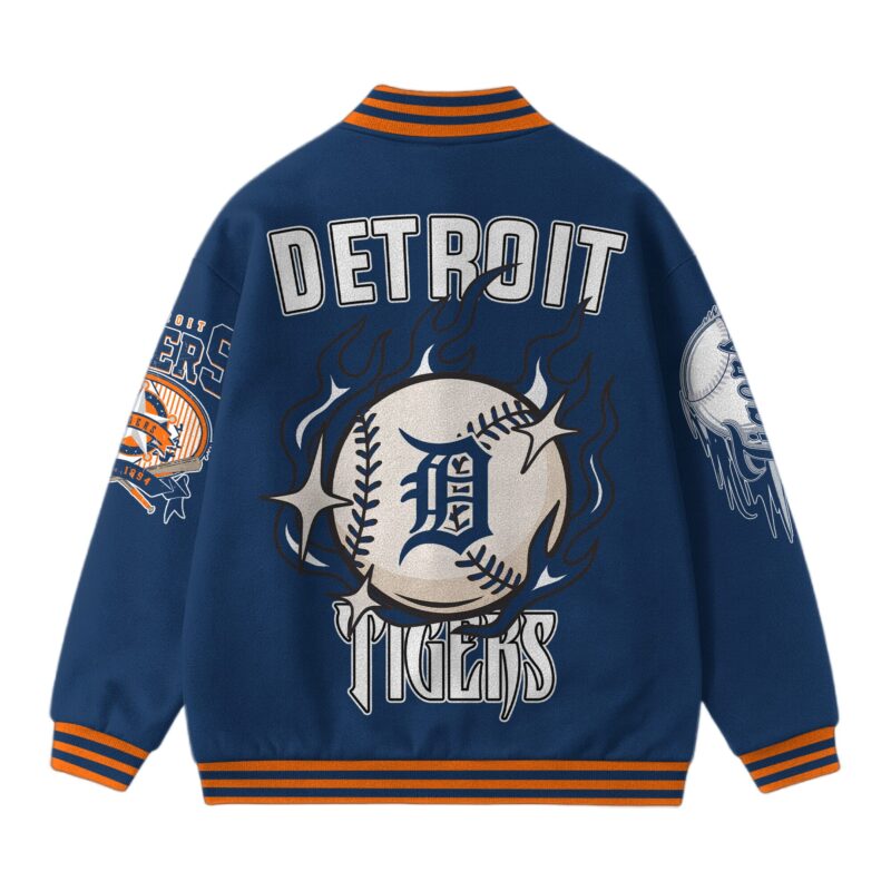 LIMITED EDITION - NEW CUSTOMIZED MLB16 DT TIGERS SATIN VARSITY & BASEBALL JACKET