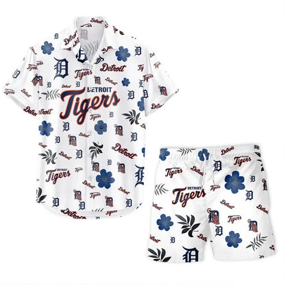 LIMITED EDITION - NEW CUSTOMIZED MLB16 DTS DETROIT TIGERS UNISEX HAWAIIAN SHIRT & SHORTS SET