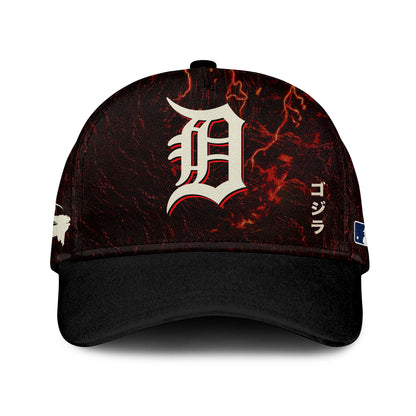 LIMITED EDITION - NEW CUSTOMIZED MLB16 DTS DETROIT TIGERS x GODZILLA BASEBALL JERSEY & CAP