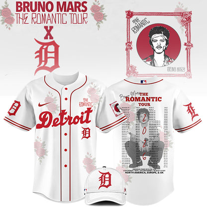 LIMITED EDITION - NEW CUSTOMIZED MLB16 DT TIGERS x BRUNO MARS BASEBALL JERSEY & CAP
