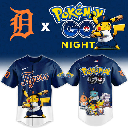 LIMITED EDITION - NEW CUSTOMIZED MLB16 DTS DETROIT TIGERS x POKEMON BASEBALL JERSEY & CAP