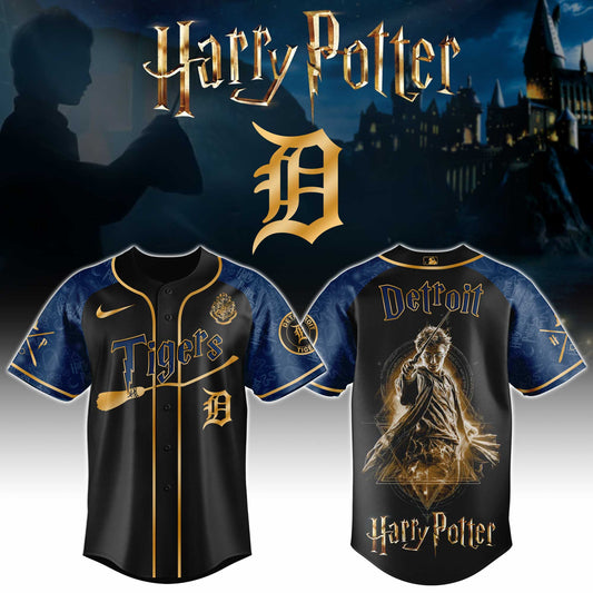 LIMITED EDITION - NEW CUSTOMIZED MLB16 DTS DETROIT TIGERS x HARRY POTTER BASEBALL JERSEY & CAP