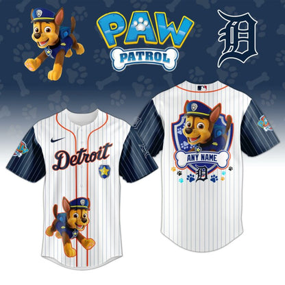 LIMITED EDITION - NEW CUSTOMIZED MLB16 DTS DETROIT TIGERS x PAW PATROL BASEBALL JERSEY & CAP