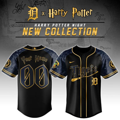LIMITED EDITION - NEW CUSTOMIZED MLB16 DTS DETROIT TIGERS x HARRY POTTER BASEBALL JERSEY