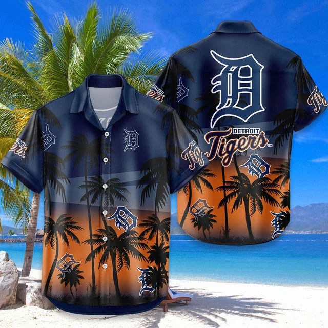 LIMITED EDITION - NEW CUSTOMIZED MLB16 DTS DETROIT TIGERS UNISEX HAWAIIAN SHIRT & SHORTS SET