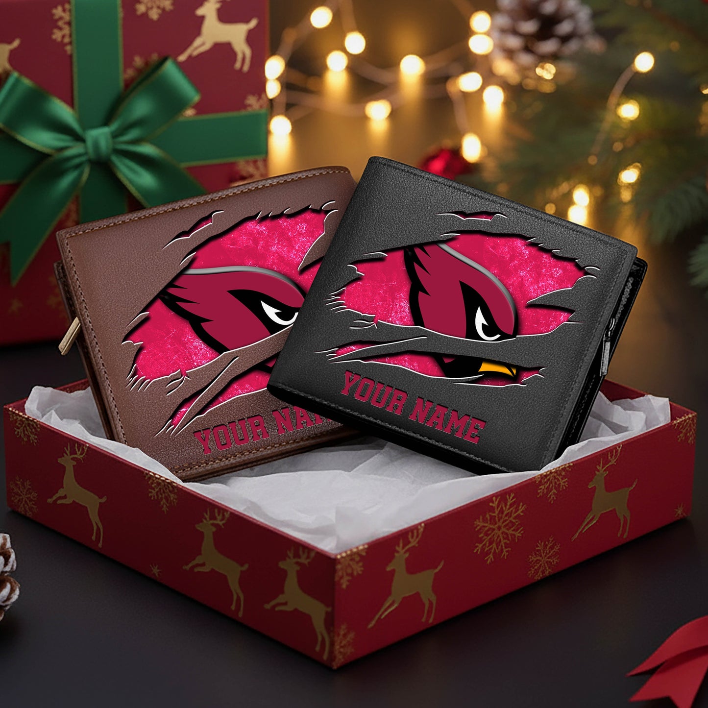 LIMITED EDITION - NEW CUSTOMIZED NFL20 ARC ARIZONA CARDINALS LEATHER WALLET