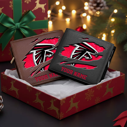LIMITED EDITION - NEW CUSTOMIZED NFL18 ATF ATLANTA FALCONS LEATHER WALLET