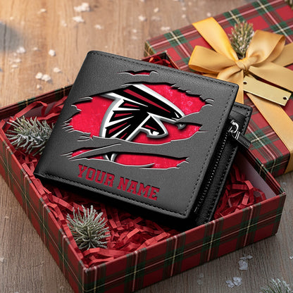 LIMITED EDITION - NEW CUSTOMIZED NFL18 ATF ATLANTA FALCONS LEATHER WALLET