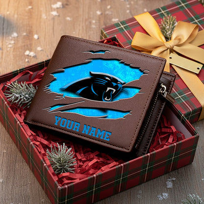 LIMITED EDITION - NEW CUSTOMIZED NFL23 CLP CAROLINA PANTHERS LEATHER WALLET