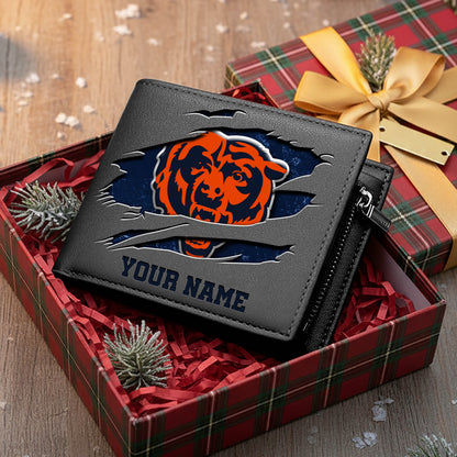 LIMITED EDITION - NEW CUSTOMIZED NFL26 CCB CHICAGO BEARS LEATHER WALLET