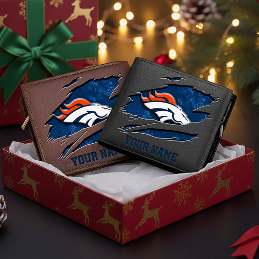 LIMITED EDITION - NEW CUSTOMIZED NFL13 DVB DENVER BRONCOS LEATHER WALLET