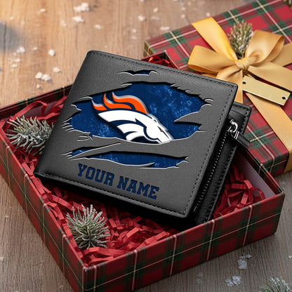 LIMITED EDITION - NEW CUSTOMIZED NFL13 DVB DENVER BRONCOS LEATHER WALLET