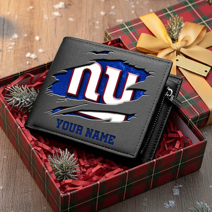 LIMITED EDITION - NEW CUSTOMIZED NFL32 NYG NEW YORK GIANTS LEATHER WALLET
