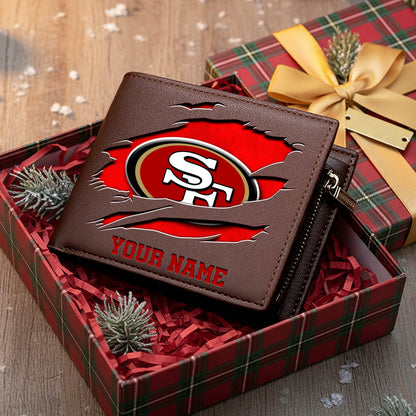 LIMITED EDITION - NEW CUSTOMIZED NFL11 SF49 SAN FRANCISCO 49ERS LEATHER WALLET