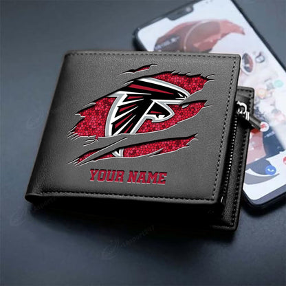 LIMITED EDITION - NEW CUSTOMIZED NFL18 ATF ATLANTA FALCONS LEATHER WALLET