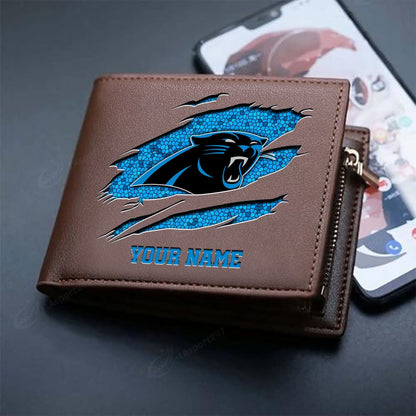 LIMITED EDITION - NEW CUSTOMIZED NFL23 CLP CAROLINA PANTHERS LEATHER WALLET