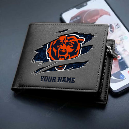 LIMITED EDITION - NEW CUSTOMIZED NFL26 CCB CHICAGO BEARS LEATHER WALLET