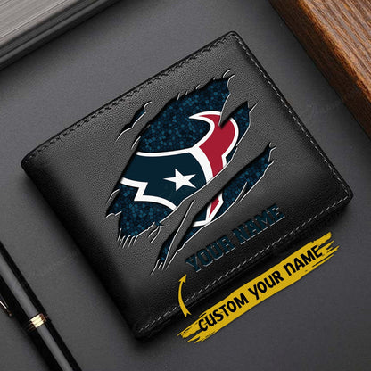 LIMITED EDITION - NEW CUSTOMIZED NFL15 HTT HOUSTON TEXANS LEATHER WALLET