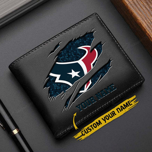 LIMITED EDITION - NEW CUSTOMIZED NFL15 HTT HOUSTON TEXANS LEATHER WALLET