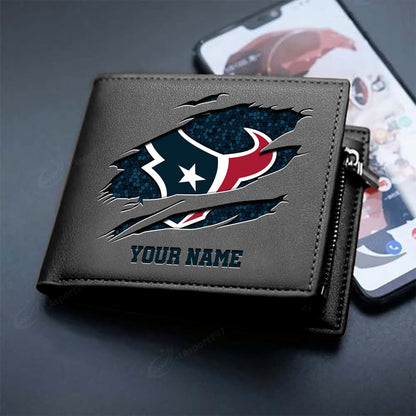 LIMITED EDITION - NEW CUSTOMIZED NFL15 HTT HOUSTON TEXANS LEATHER WALLET