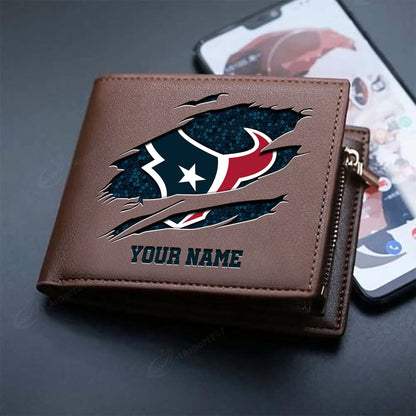 LIMITED EDITION - NEW CUSTOMIZED NFL15 HTT HOUSTON TEXANS LEATHER WALLET
