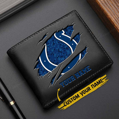 LIMITED EDITION - NEW CUSTOMIZED NFL17 IDC INDIANAPOLIS COLTS LEATHER WALLET