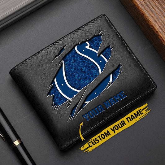 LIMITED EDITION - NEW CUSTOMIZED NFL17 IDC INDIANAPOLIS COLTS LEATHER WALLET