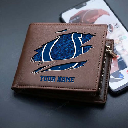 LIMITED EDITION - NEW CUSTOMIZED NFL17 IDC INDIANAPOLIS COLTS LEATHER WALLET