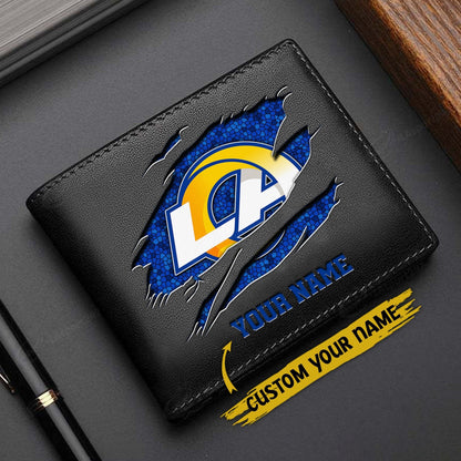 LIMITED EDITION - NEW CUSTOMIZED NFL22 LAR LOS ANGELES RAMS LEATHER WALLET