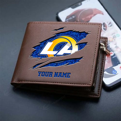 LIMITED EDITION - NEW CUSTOMIZED NFL22 LAR LOS ANGELES RAMS LEATHER WALLET
