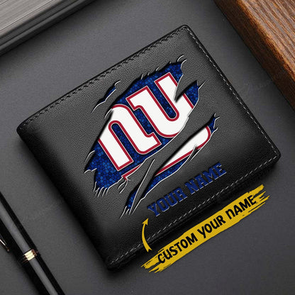 LIMITED EDITION - NEW CUSTOMIZED NFL32 NYG NEW YORK GIANTS LEATHER WALLET