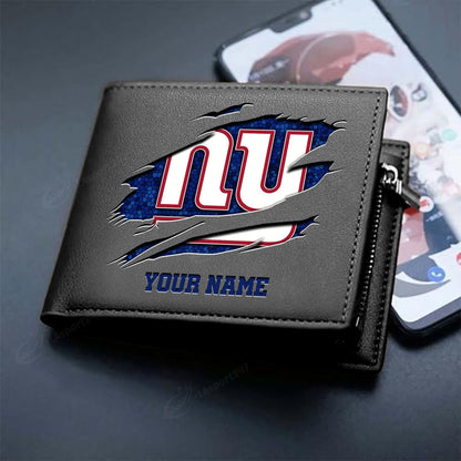 LIMITED EDITION - NEW CUSTOMIZED NFL32 NYG NEW YORK GIANTS LEATHER WALLET