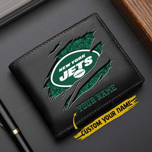 LIMITED EDITION - NEW CUSTOMIZED NFL25 NYJ NEW YORK JETS LEATHER WALLET