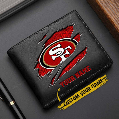 LIMITED EDITION - NEW CUSTOMIZED NFL11 SF49 SAN FRANCISCO 49ERS LEATHER WALLET
