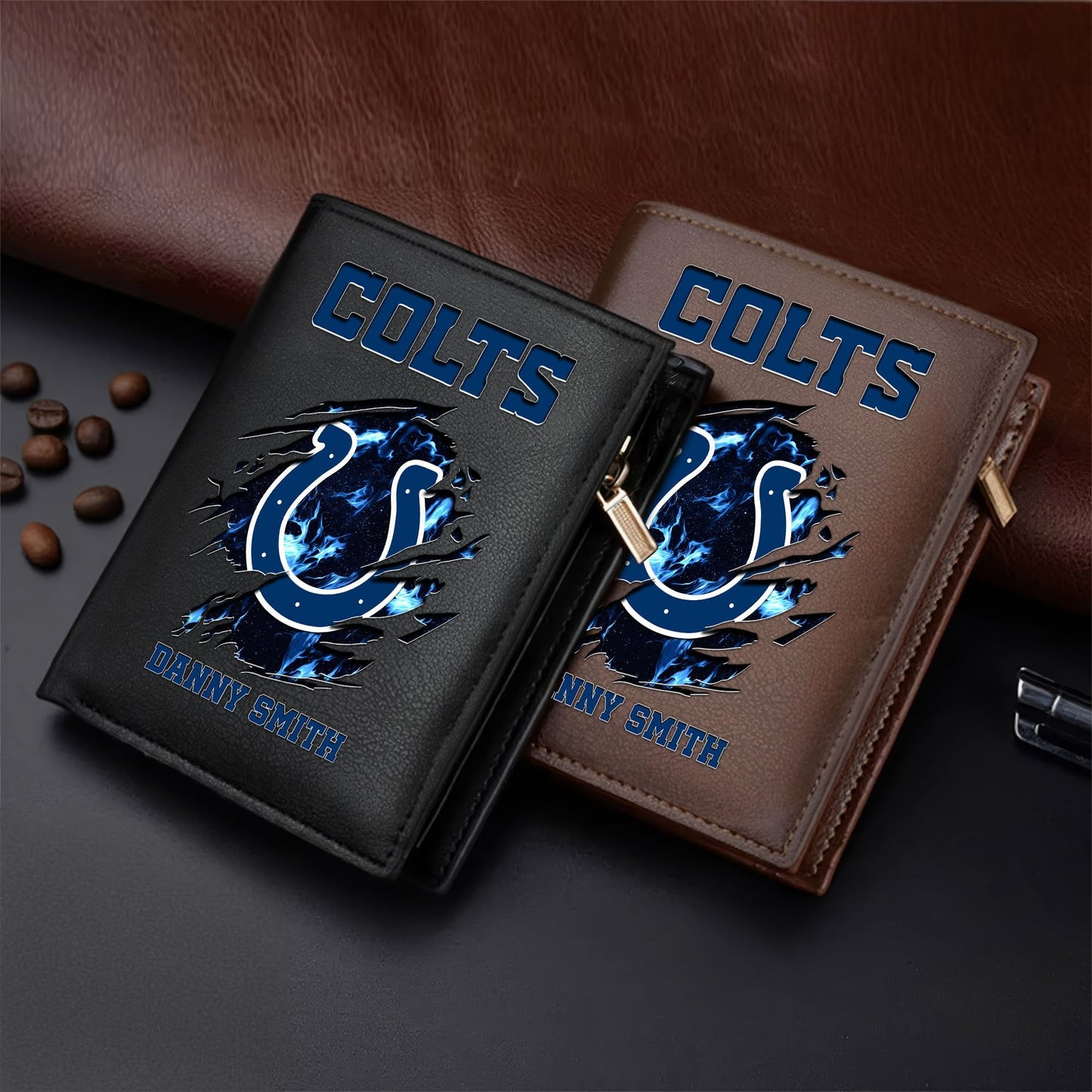 LIMITED EDITION - NEW CUSTOMIZED NFL25 NYJ NEW YORK JETS LEATHER VERTICAL WALLET