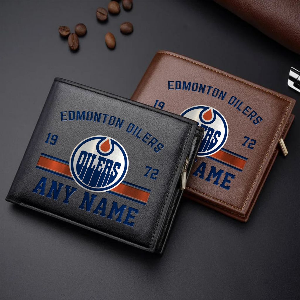 LIMITED EDITION - NEW CUSTOMIZED NHL03 EMO EDMONTON LEATHER WALLET
