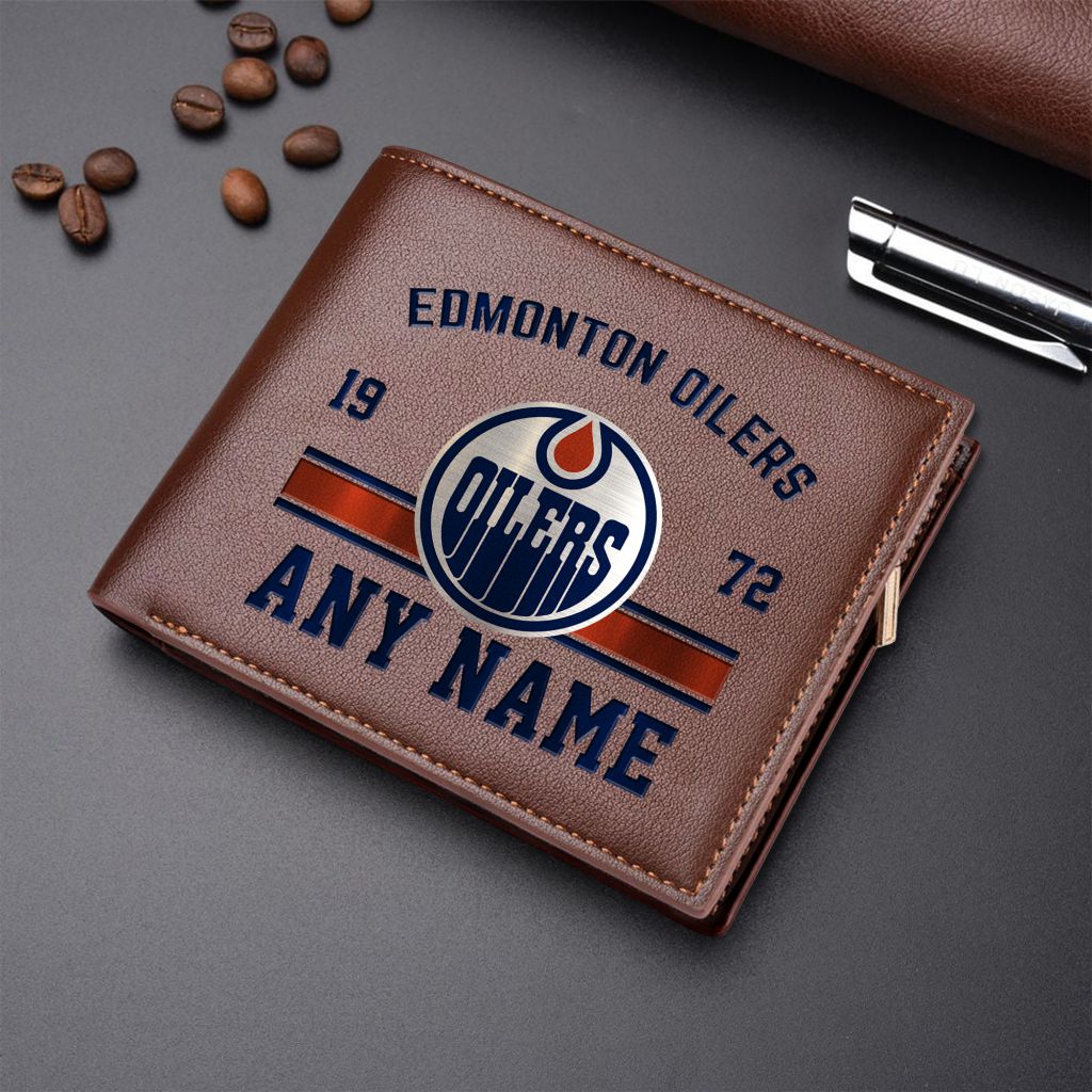 LIMITED EDITION - NEW CUSTOMIZED NHL03 EMO EDMONTON LEATHER WALLET
