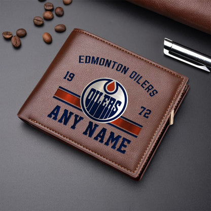 LIMITED EDITION - NEW CUSTOMIZED NHL03 EMO EDMONTON LEATHER WALLET