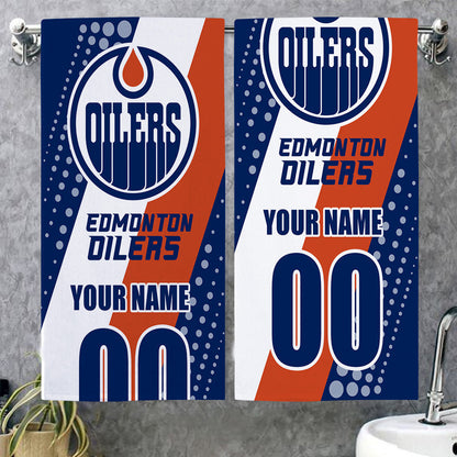 LIMITED EDITION - NEW CUSTOMIZED NHL03 EMO EDMONTON OILERS BEACH & BATH TOWEL