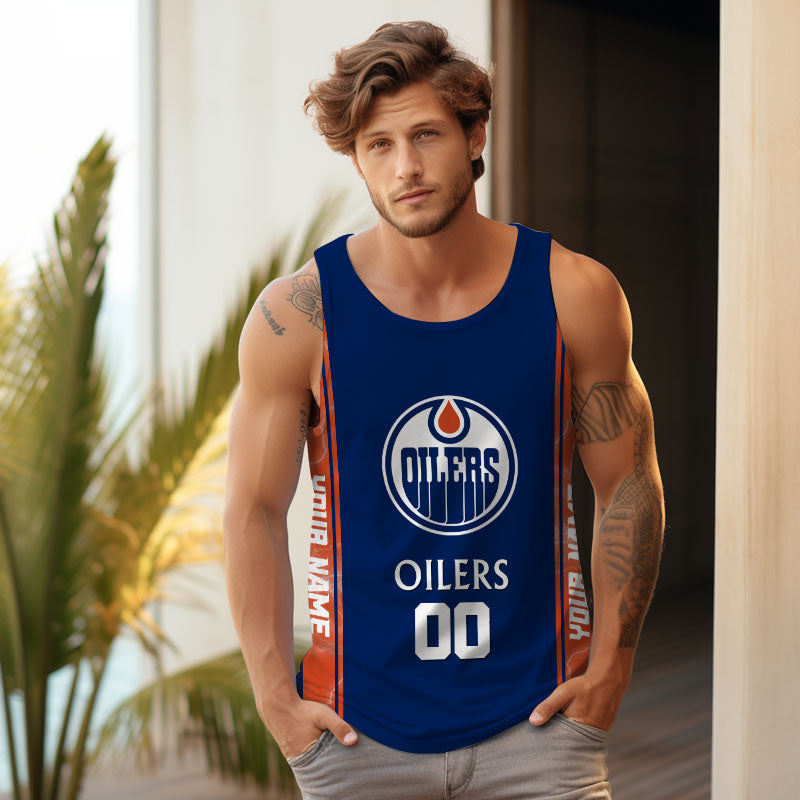LIMITED EDITION - NEW CUSTOMIZED NHL03 EMO EDMONTON OILERS UNISEX TANK TOP