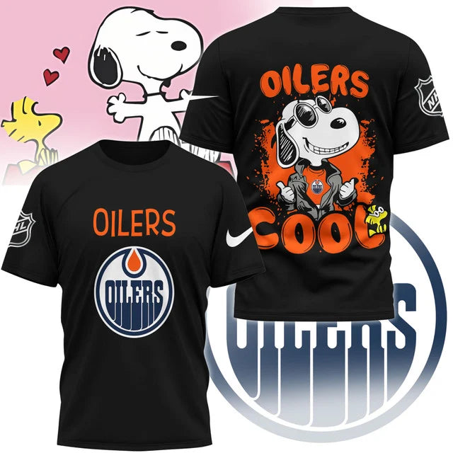 LIMITED EDITION - NEW CUSTOMIZED NHL03 EMO EDMONTON OILERS X SNOOPY T-SHIRT, SWEATSHIRT, HOODIE & ZIP HOODIE