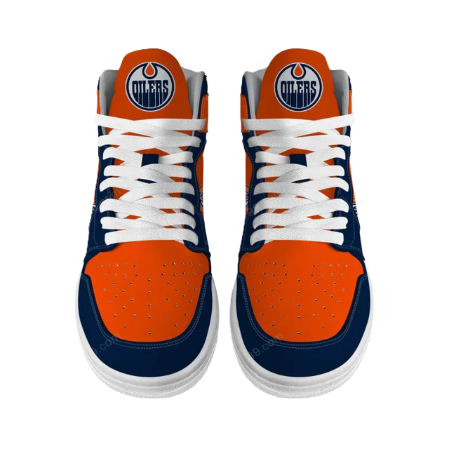 LIMITED EDITION - NEW CUSTOMIZED NHL03 ED OILERS AIR JORDAN SNEAKERS