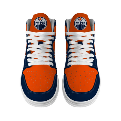 LIMITED EDITION - NEW CUSTOMIZED NHL03 ED OILERS AIR JORDAN SNEAKERS