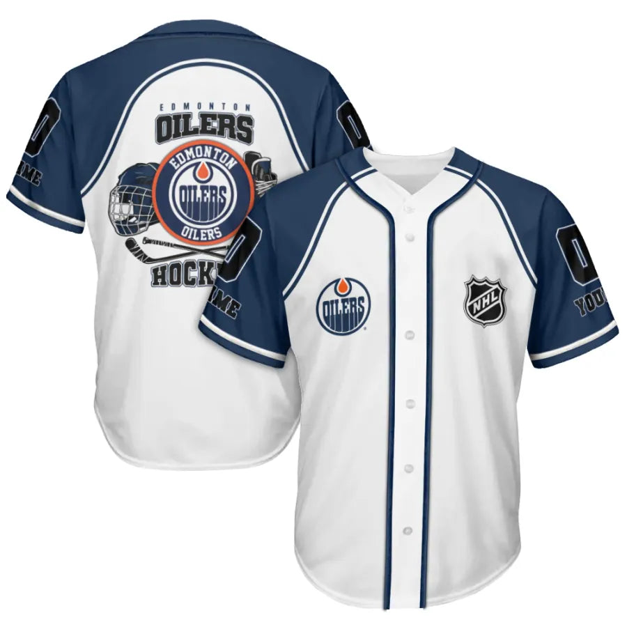 LIMITED EDITION - NEW CUSTOMIZED NHL03 EMO EDMONTON OILERS BASEBALL JERSEY