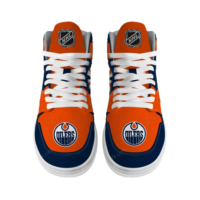 LIMITED EDITION - NEW CUSTOMIZED NHL03 ED OILERS AIR JORDAN SNEAKERS