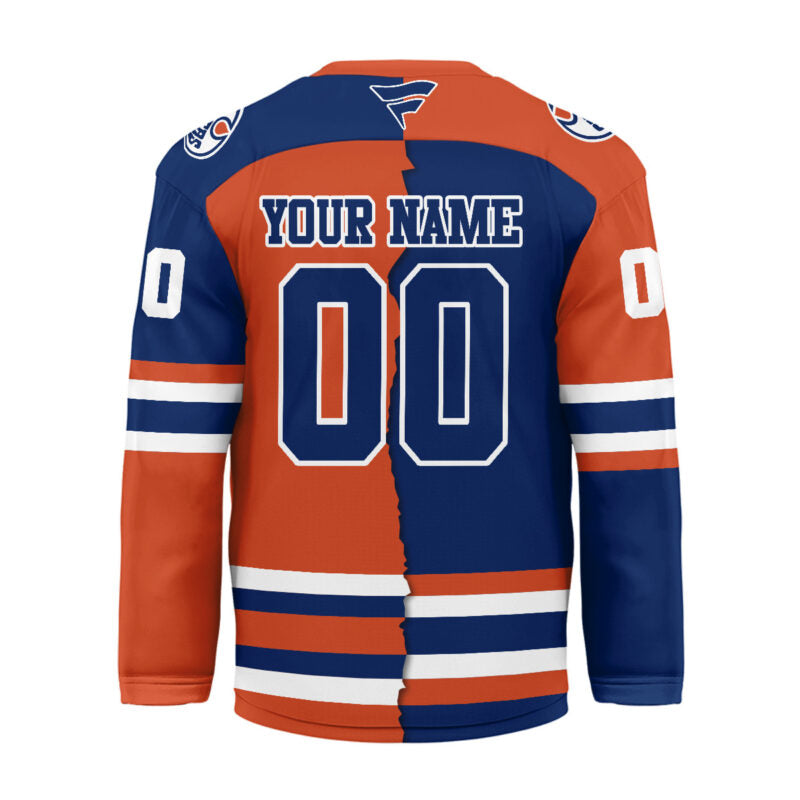 [SUPER SALE] NEW CUSTOMIZED NHL03 EMO EDMONTON OILERS UNISEX HOCKEY JERSEY