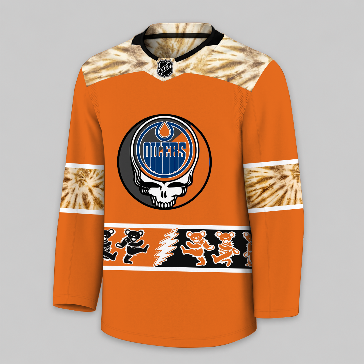 [SUPER SALE] NEW CUSTOMIZED NHL03 EMO EDMONTON OILERS UNISEX HOCKEY JERSEY