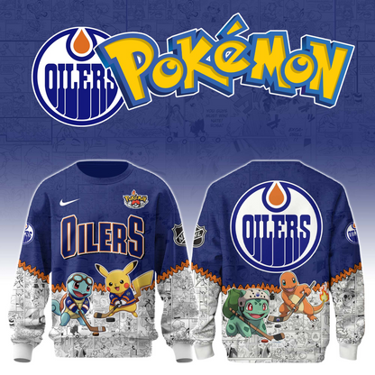 LIMITED EDITION - NEW CUSTOMIZED NHL03 EMO EDMONTON OILERS X POKÉMON T-SHIRT, SWEATSHIRT, HOODIE & ZIP HOODIE