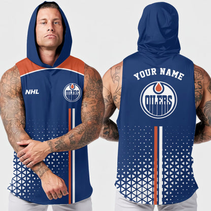 LIMITED EDITION - NEW CUSTOMIZED NHL03 EMO EDMONTON OILERS HOODED TANK TOP