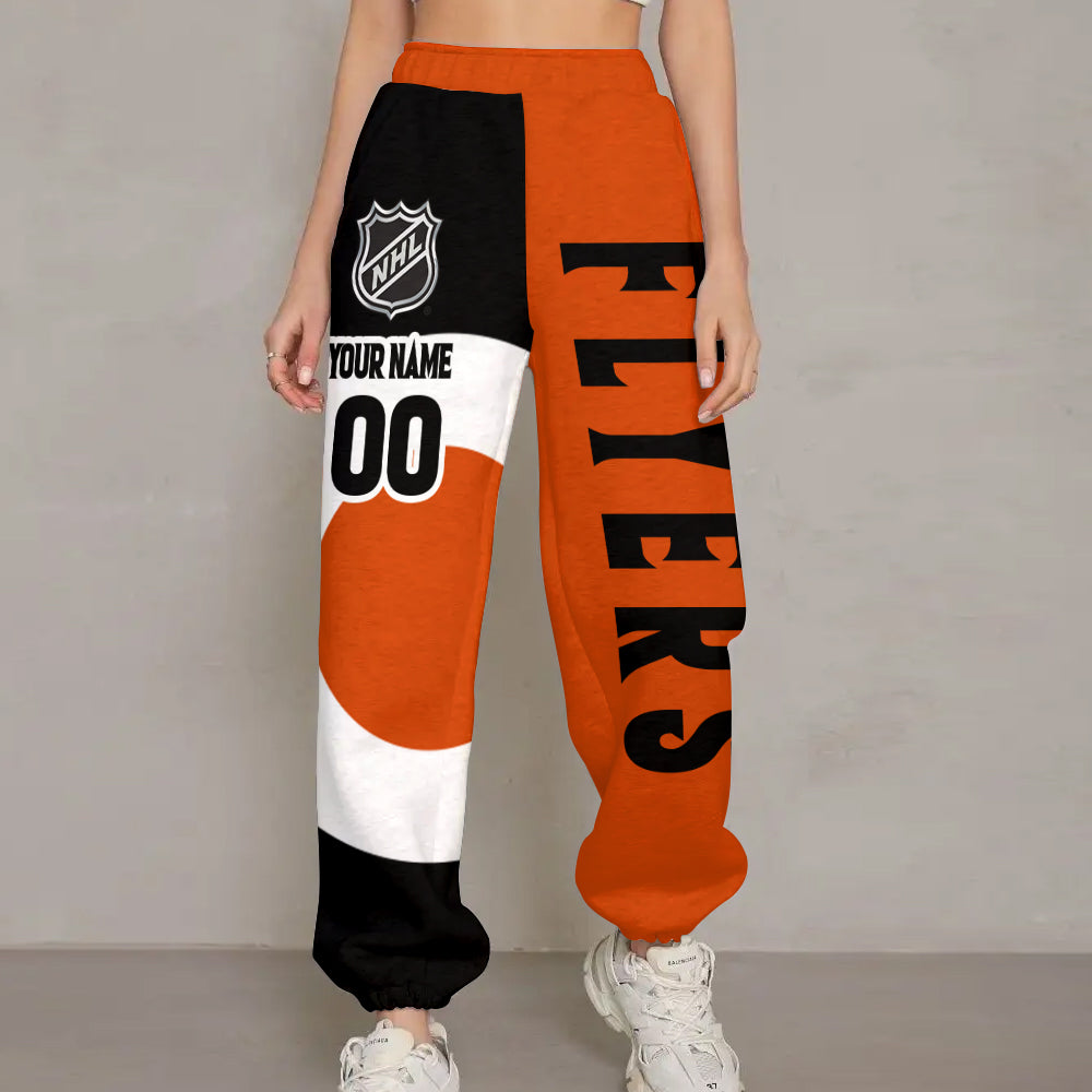 LIMITED EDITION - NEW CUSTOMIZED NHL27 PPF PHILADELPHIA FLYERS LONG PANTS